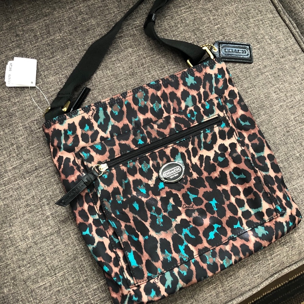 EUC Coach Crossbody Leopard Bag